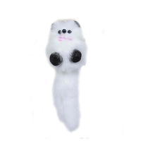 Porte-clés mous en peluche QQ avec fourrure de vison, ours, raton laveur, renard, pompon, nœud moelleux et longue queue pour sacs et voitures