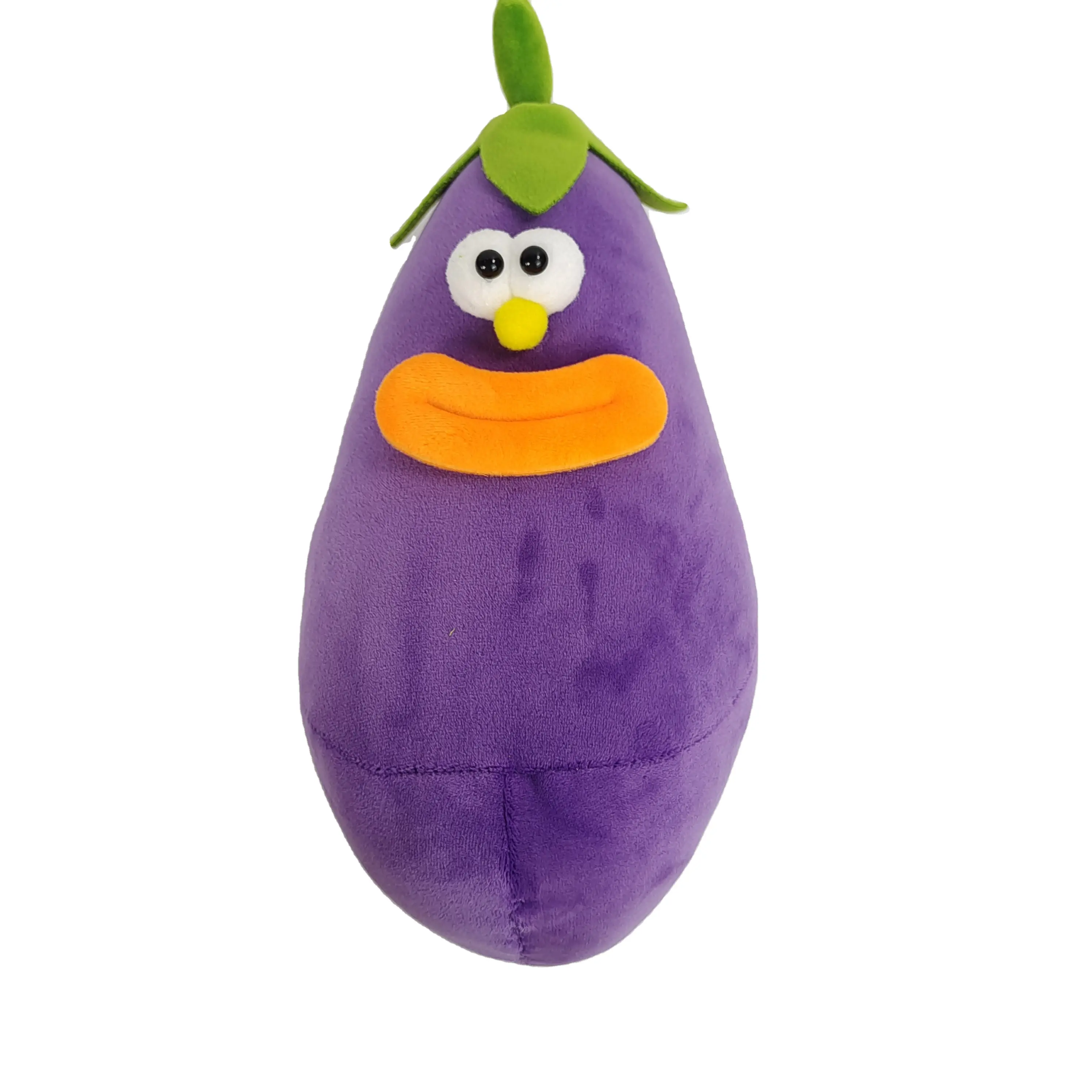 Peluche vegetale simulato morbido e realistico melanzana dall'aspetto strano di 30cm (Solanum melongena L.)