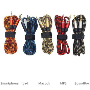 1.5M Intrecciato linea di 3.5mm Stereo Audio Cavo di Estensione Maschio a Maschio Ausiliario AUX per Auto MP3 - Product Image 4