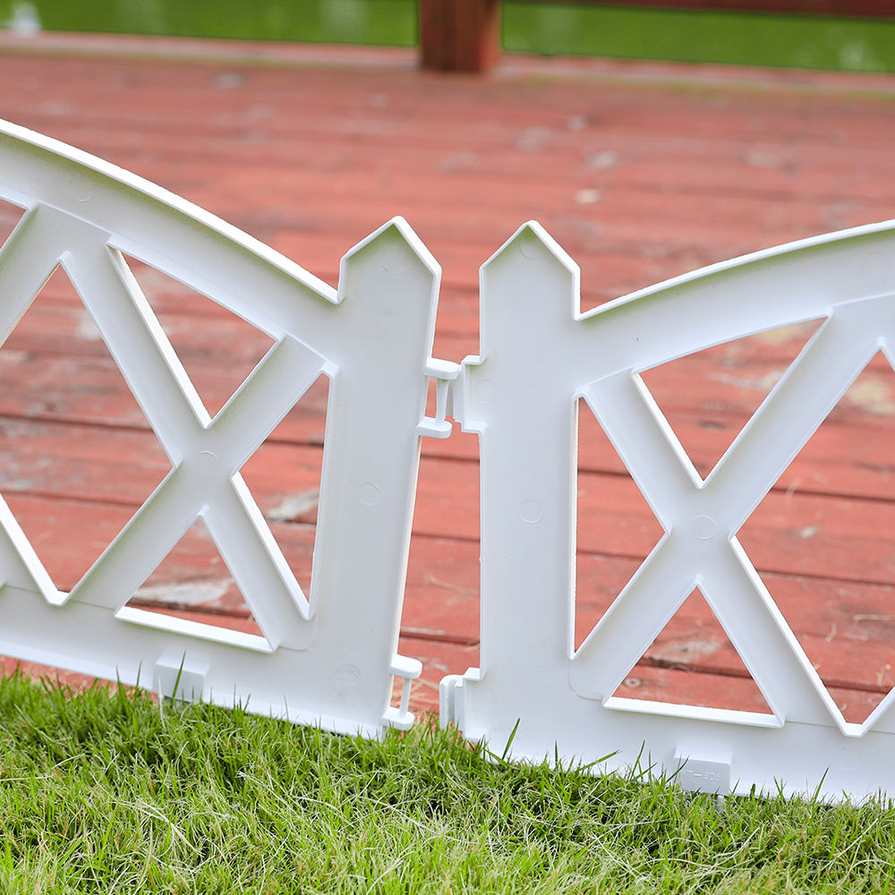 Recinzione Decorativa Plastica Bianca - 4 Pezzi 100cm Totali, Per Albero Natale, Giardino, Matrimoni - Foto 14