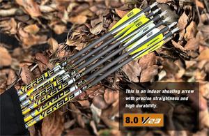 Flèches en carbone pur Archery Versus 23, tiges de 8 mm de diamètre intérieur, rectitude de 0,001 pour tir à l'<span class=keywords><strong>arc</strong></span> à l'<span class=keywords><strong>arc</strong></span> composé, flèches de tir sur <span class=keywords><strong>cible</strong></span> - Product Image 4