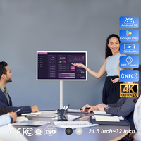 90 °   Monitor Portátil Inteligente Giratorio de 32 Pulgadas, Pantalla Táctil 4K, Android 14, Pantalla Móvil Inalámbrica para Transmisión en Vivo de TikTok y YouTube