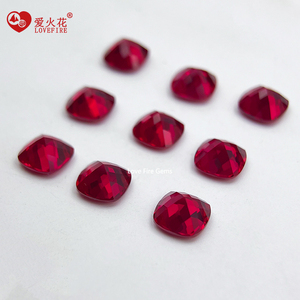 Großhandels preis Labor erstellt <span class=keywords><strong>Ruby</strong></span> Cushion Cut 5 # <span class=keywords><strong>Ruby</strong></span> Sapphire Gems Natural Cut Loose Synthetic <span class=keywords><strong>Ruby</strong></span> Corundum Gem stone - Product Image 4