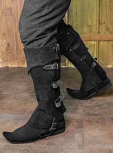 Guêtres mi-longues <span class=keywords><strong>en</strong></span> <span class=keywords><strong>cuir</strong></span> synthétique de style médiéval steampunk, protège-jambes, protège-chaussures, protège-bottes, accessoire de costume de cavalier de la Renaissance - Product Image 2