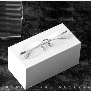 نظارات قراءة عصرية بدون إطار للجنسين، بتصميم مضاد للضوء الأزرق، للحماية من طول النظر - Product Image 3