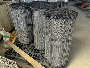 Yüksek sıcaklığa dayanıklı 600 derece 310 paslanmaz çelik fırın spiral metal tel örgü zincirli konveyör kemer - Product Image 5