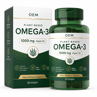 Huile d'algues DHA EPA Oméga 3 Vitamine E Gélules végétariennes à base de plantes Complément alimentaire pour le bien-être quotidien du cœur, du cerveau et des yeux
