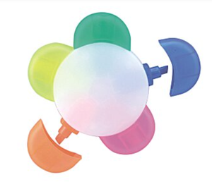 Ensemble de stylos surligneurs 5 couleurs avec logo personnalisé, cadeau promotionnel, pointe biseautée, marqueur fluorescent, commande en gros, cadeau publicitaire - Product Image 3