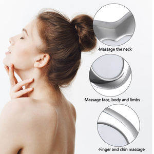 Cuidados com a pele Rosto Ferramenta Aço Inoxidável Gua Sha Cryo Massager Ice Roller Metal Ice Globes Coração Forma Com Logotipo Personalizado - Product Image 5