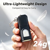 Mini Linterna LED Recargable para Exteriores, 5 Modos, EDC, para Camping, con Clip para Llavero, Gorra, Bolsillo, Trabajo, Base Magnética, Tipo C