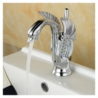 Robinet de lavabo en laiton moderne européen, mitigeur d'eau chaude et froide à poignée unique avec design animal, pour lavabo de comptoir