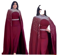 Robe Dubai Appliquée Grande Taille Sirène Bodycon Robe Longue Soirée Mariage Africain Abaya Dubai 2025 Paillettes Abaya