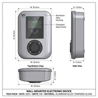 Nuevo Cargador Inteligente para Vehículos Eléctricos Wattzing OCPP, Wallbox de Carga Rápida CA, 11KW, Certificación CE, Protección IP65, 97% de Eficiencia