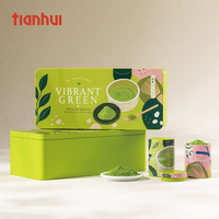 Boîte cadeau rectangulaire en métal recyclable personnalisable Tianhui pour thé, matcha, noix et en-cas, plusieurs couleurs disponibles