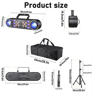 Mini projecteur LED rotatif 7-en-<span class=keywords><strong>1</strong></span> à effets colorés, lumière DJ DMX RGBW, boule magique, éclairage à faisceau, stroboscope, laser, projecteur PAR avec trépied - Product Image 2