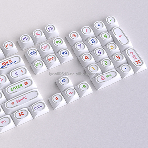 Juego de Teclas Giratorias PBT Blancas con Retroiluminación RGB, Teclas Personalizadas para Teclado Mecánico OEM - Product Image 6