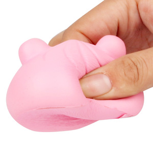 <b>Pink</b> <b>Bear</b> Head Bread Slow Rebound Toy Play Food For Kids 2 To 4 Years TPE Material Unisex - Product Image 5