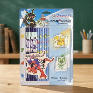 Ensemble de gommes à effacer en plastique coréen Pokemoned, design aléatoire, papeterie pour enfants, fournitures scolaires, anime, dessin animé, cadeau pour étudiants, loisirs - Product Image 2