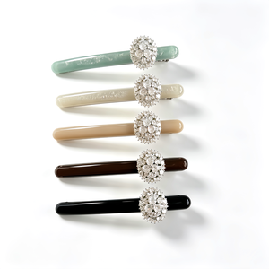 Barrette à <span class=keywords><strong>cheveux</strong></span> Fanxing personnalisée élégante avec fleurs en strass dégradées, pince à <span class=keywords><strong>cheveux</strong></span> en grappe de strass, accessoires de mariage - Product Image 1