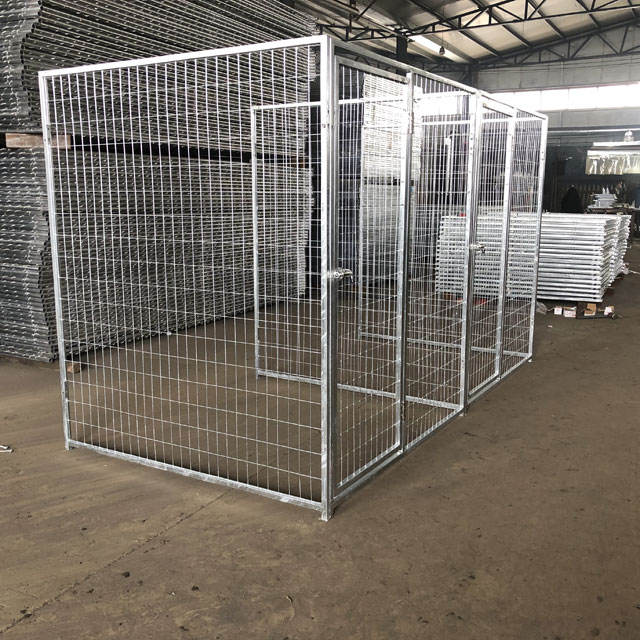 Chinese Supply Square Frame Large Dog Kennels Hot Dipped Galvanized Steel  Welded Wire Mesh m Height Dog Kennel Panels