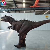 Costume de dinosaure réaliste personnalisé de 4 m, tenue de dinosaure animatronique portable pour les événements de parcs à thème, les centres commerciaux et les expositions