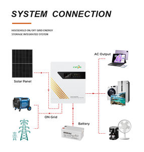 Générateur d'énergie solaire 4200W Panneaux solaires avec batterie et onduleur Batterie au lithium 48v Pack d'onduleur Pompe solaire hybride - Product Image 3