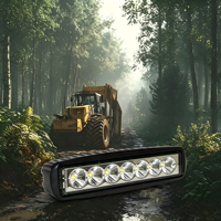 Barra de Luz LED KaiHua Súper Brillante Blanca de 18W, 12V, Impermeable para Montacargas y Vehículos de Ingeniería