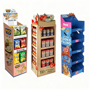 Custom Snack <strong>Corrugated</strong> Floor <strong>Display</strong> Shelf Bread Biscuits Cardboard <strong>Display</strong> Stand Retail <strong>Display</strong> Stand - Product Image 2