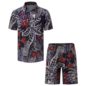 Abbigliamento da Spiaggia per Uomo all'Ingrosso, Nuovo Costume da Bagno Hawaiano, Set di Pantaloncini e Camicie Stampate da Spiaggia per Uomo - Product Image 6