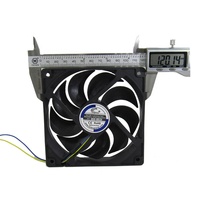 Ventilateur d'extraction industriel, 120x120x25mm, 12V/24V, étanche, sans balais, système de refroidissement à 9 lames, 120mm
