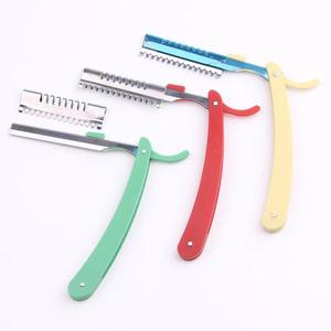 Giá rẻ bán buôn Salon gấp râu cạo dao cạo có thể gập lại lưỡi thép không gỉ Tóc Dao cạo tóc cắt lưỡi cho nam giới - Product Image 5