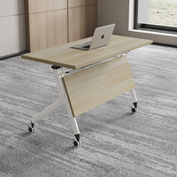 Bureau d'ordinateur convertible pliable en bois massif moderne - Table multifonctionnelle pour bureau, salle à manger, chambre et école