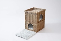 JY Luxury Wicker Cat Cages Product Dog Outdoor House Tree Wooden Indoor Large Cardboard Luxury Felt Heated Pet Houses Furniture