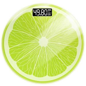 Wiederaufladbare Elektronische Körperwaage für den Heimgebrauch Kreative Cartoon-Mode Mini Zitrone Runde Waage Personenwaage für Privat und Familie - Product Image 3