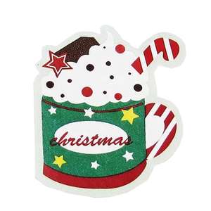 Pegatinas de Papá Noel rojas con forma de dibujos animados personalizados, regalo de Navidad, textura de vinilo PVC con purpurina de colores, para regalo. - Product Image 3