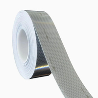 5cm*45,7m Hochintensives Marine-Solas-Reflektorband Wabenstruktur Silber-Grau Wasserdicht Salzbeständig für Marine-Sicherheit Rettungsboot