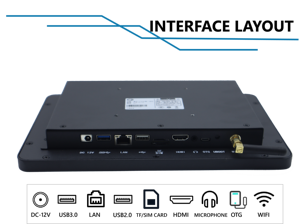 หน้าจอเคลือบแบบเต็มแผ่น IP65 กันน้ำด้านหน้า คอมพิวเตอร์ออลอินวันแบบสัมผัส สำหรับร้านอาหาร โรงงาน โรงพยาบาล - Product Image 2