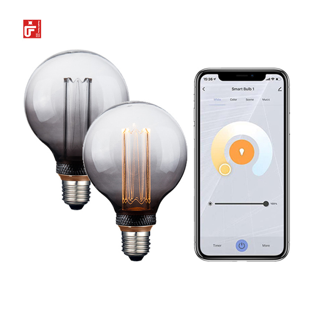 2023 New Design Smart Zigbee  Control Led Edison Bulb G95 3.5w Multi Color Customized for Home Light Decoration