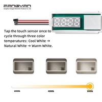 Interrupteur à capteur LED professionnel DC12V 5A 60W à une touche, affichage temps/température, un ou trois coloris, avec variateur de lumière