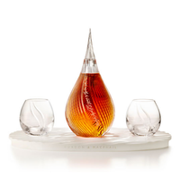 Couvercle de bouteille de vin en verre silex à long col de 750ml décoratif personnalisé conteneur de liqueur de whisky vide recyclable pour carton de tequila