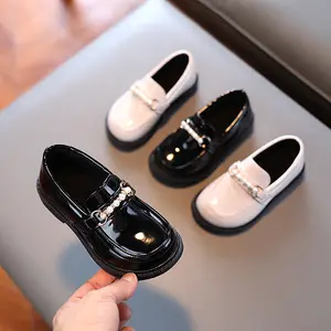 Loafers für Schulkinder Kids-Schuhschuhe rutschfest Freizeitkleid Leder-Kinderschuhe für Mädchen
