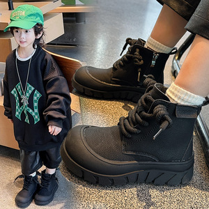 Nuove <span class=keywords><strong>Scarpe</strong></span> Invernali per Bambini 2025 con Suola Antiscivolo, Alta Qualità, Morbido PU, Calde, Altezza alla Caviglia, Stivali Piatti e Leggeri per Ragazzi e Ragazze - Product Image 3