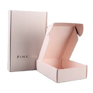 Lingerie Professional Customized Factory Custom Logo Pink Corrugated Board Box Underwear Lingerie Packaging Box