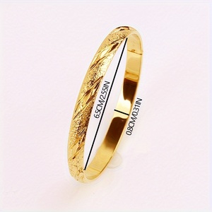 18K Gold-Plated <strong>Copper</strong> <strong>Bracelet</strong>, Slash Flower, Middle East Hot Style, Dubai Women'S Wedding Party Jewelry - Product Image 4