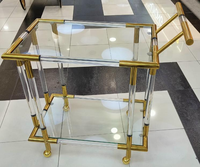 Chariot de service de buffet pour hôtel en acier inoxydable à 3 niveaux, capacité de 10 L, fourni par l'usine Beston