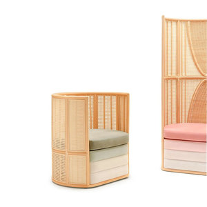 <span class=keywords><strong>Fauteuil</strong></span> d'hôtel simple et compact en <span class=keywords><strong>rotin</strong></span> tressé sculpté à la main, style anglais, à dossier haut, pour intérieur et extérieur - Product Image 5