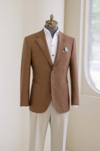 Jas Pria Haute-Couture Pesanan Khusus untuk Pernikahan 100% Wol 120-150 'Super British Fabric' Desain Jas dan Celana Single-Breasted Ukuran Besar - Product Image 2