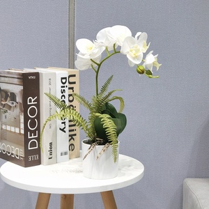 Fiori Artificiali 3D Realistici e Bellissimi, <span class=keywords><strong>Orchidee</strong></span> Farfalla Bianche in Vaso <span class=keywords><strong>per</strong></span> San Valentino, Pasqua, Casa e Ristorante - Product Image 5