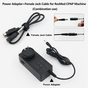 Adaptateur secteur 24V compatible avec toutes les machines CPAP <span class=keywords><strong>ResMed</strong></span> série S9 <span class=keywords><strong>ResMed</strong></span> S9 AutoSet Elite cordon d'alimentation de remplacement <span class=keywords><strong>ResMed</strong></span> S9 - Product Image 3