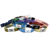 Bracelets promotionnels réutilisables pour événements avec logo personnalisé, puce RFID NFC 213, contrôle d'accès, bracelet extensible en tissu NFC